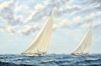 Mark Greene Painting, Yacht Race - Sold for $1,408 on 05-06-2023 (Lot 153).jpg